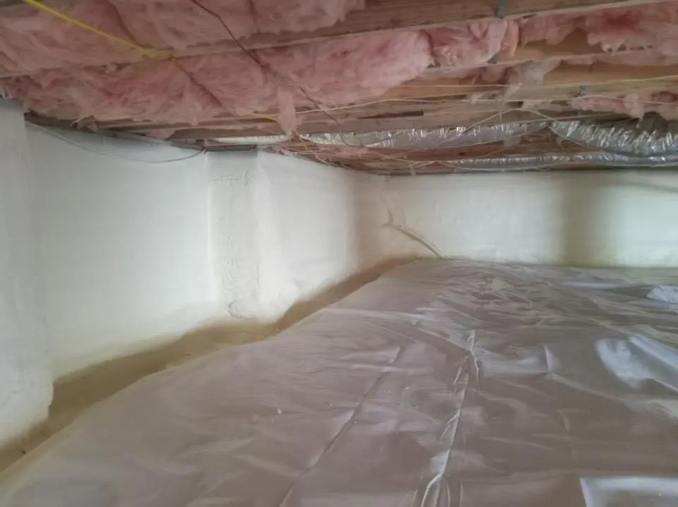 Crawl space encapsulation with closed-cell spray foam for Roof Leak Repair in Navarre